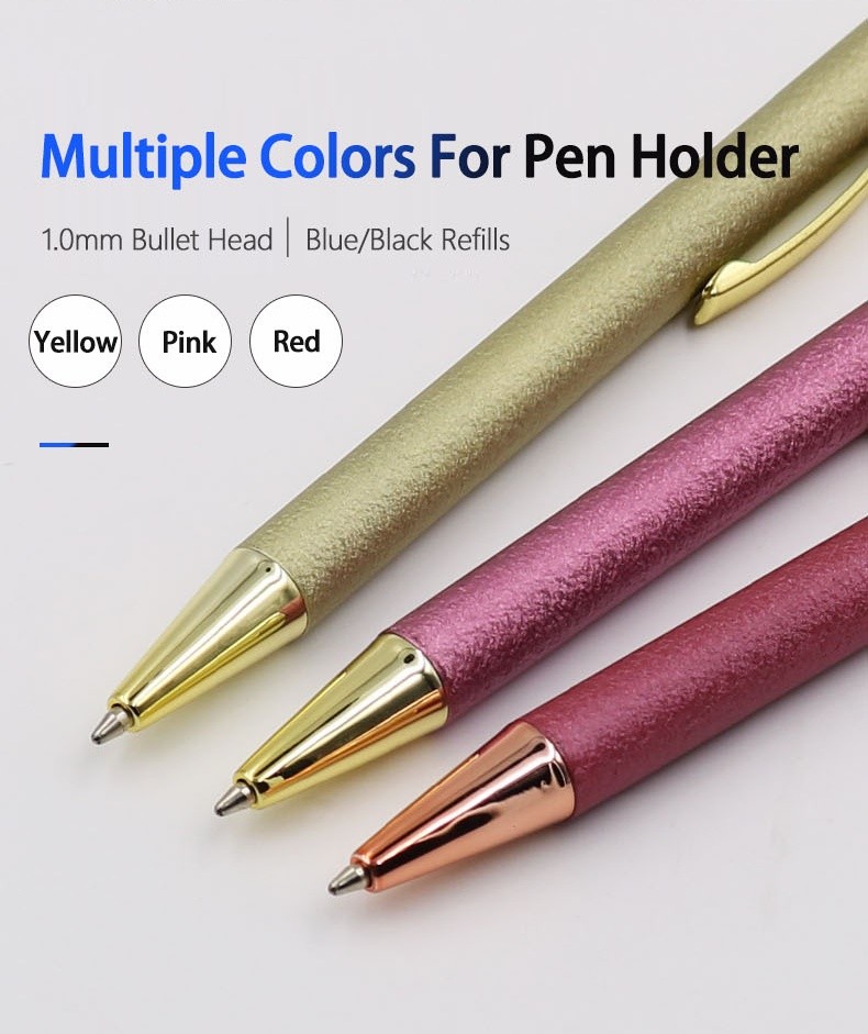 Glitter Press Style Ball Pen Touch Screen Metal Patterned Paint Ballpoint Pen