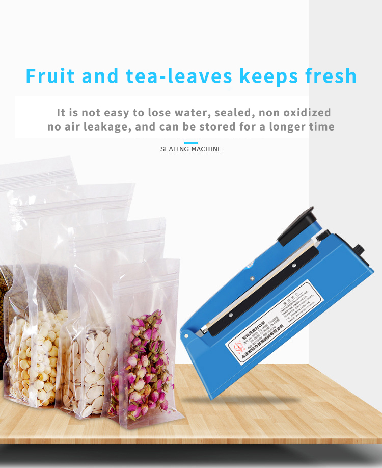 200mm Hand Foil Plastic Bags Pouch Impulse Heat Hot Sealer for Packing CE FCC Approved AL