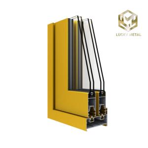 Quality Powder Coated Aluminium Door Frame Profile With Multi-Chamber Design wholesale