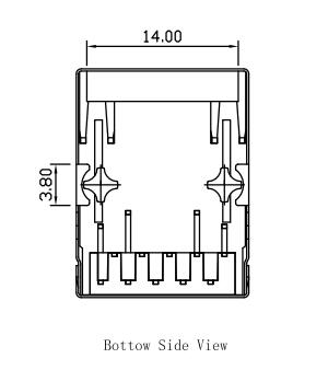 A70-114-331N126 RJ45 Connector 1000 Base-T Ethernet With PoE+ LPJG0926-8HENL