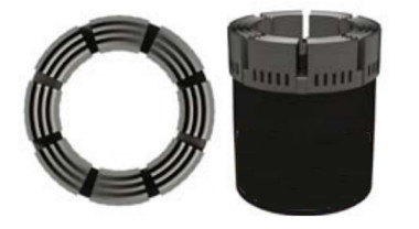 H / WL W - Profile Diamond Impregnated Drill Bit Wire Line Tools High Efficieney