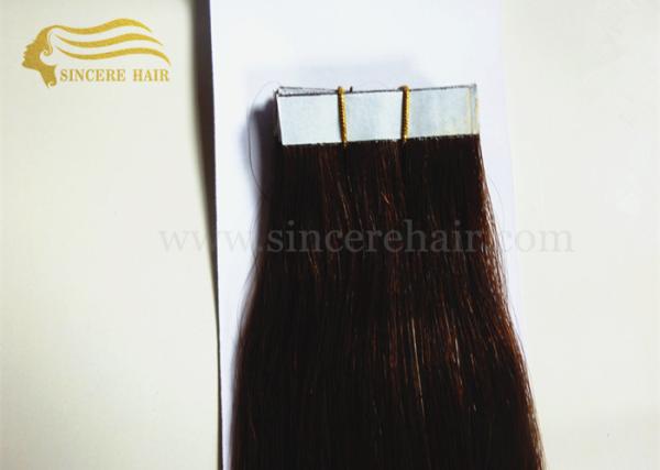 22 Inch Dark Brown Colour Double Drawn Glue Tape In Remy Human Hair Extensions