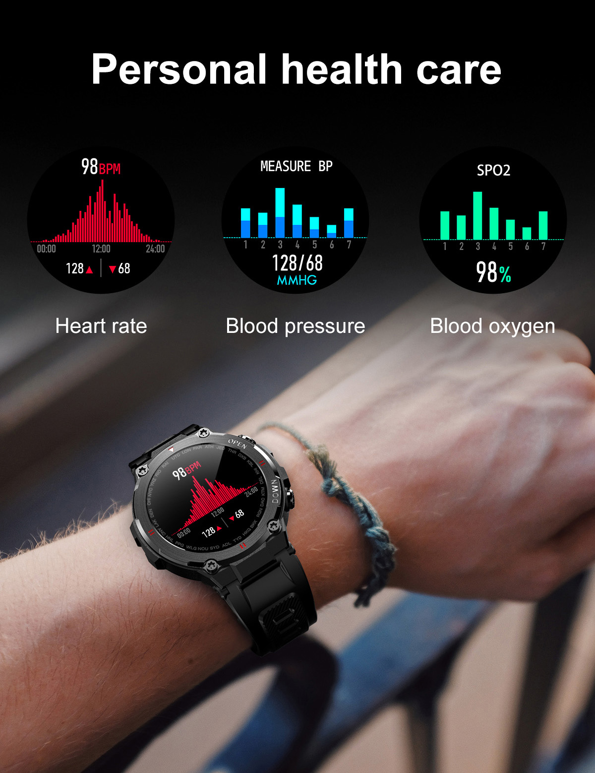 K32 Smartwatch 400mAh Blood PressureSuper Long Standby Time