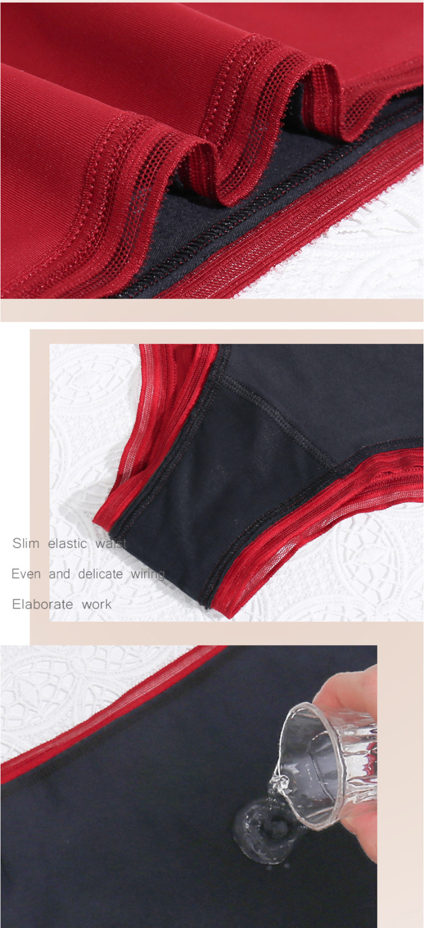 Plus Size Women'S Menstrual Period Panties Underwear 6x 4x Washable Absorbent 4Layer
