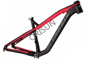 Quality Red / Orange Hardtail Mtb Bike Frames , 27.5 Inch Aluminum Alloy Bike Frame wholesale