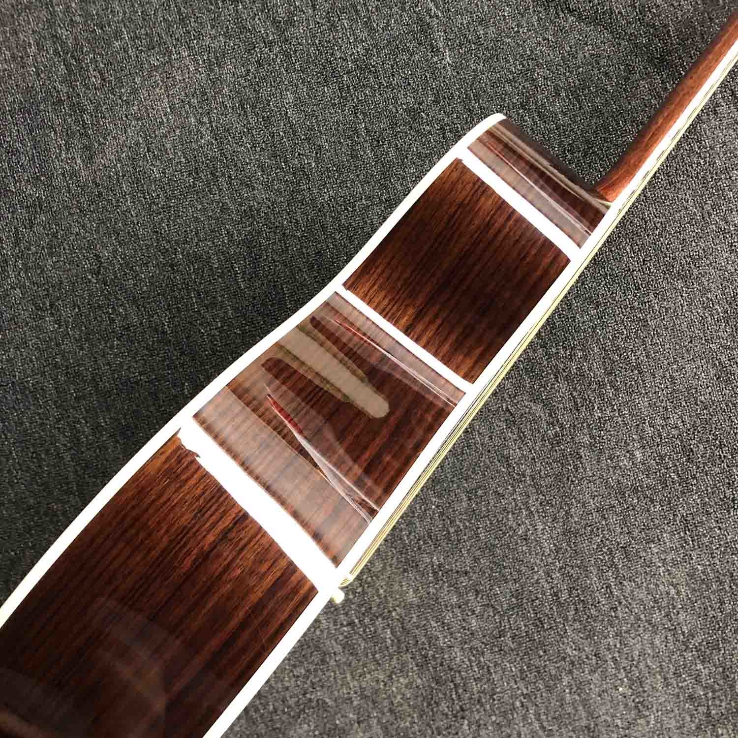 Custom Solid Spruce Top GOM28S Acoustic Electric Guitar 2020 New Yellow Color Rosewood Back and Side Acoustic Guitar EQ
