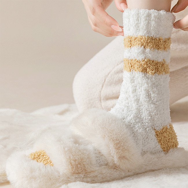 Winter Soft Fluffy Women Fuzzy Warm Socks For Christmas Home Holiday
