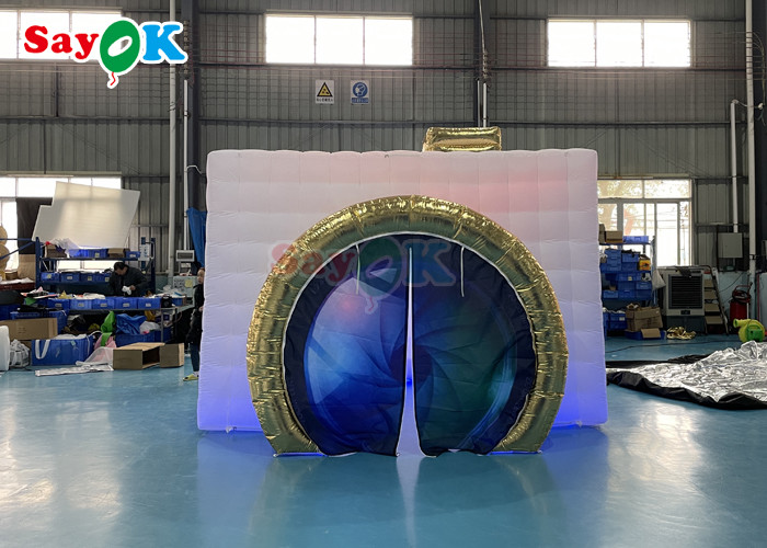 Event Booth Displays Camera Shaped Inflatable Photo Booth Enclosure For Exhibition / Bar