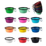 350ml 1000ml Foldable Dog Bowl TPE Silicone Collapsible Dog Bowl