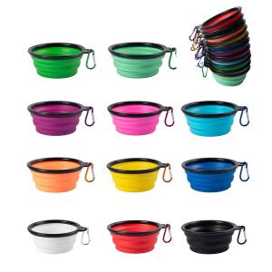 Quality 350ml 1000ml Foldable Dog Bowl TPE Silicone Collapsible Dog Bowl wholesale