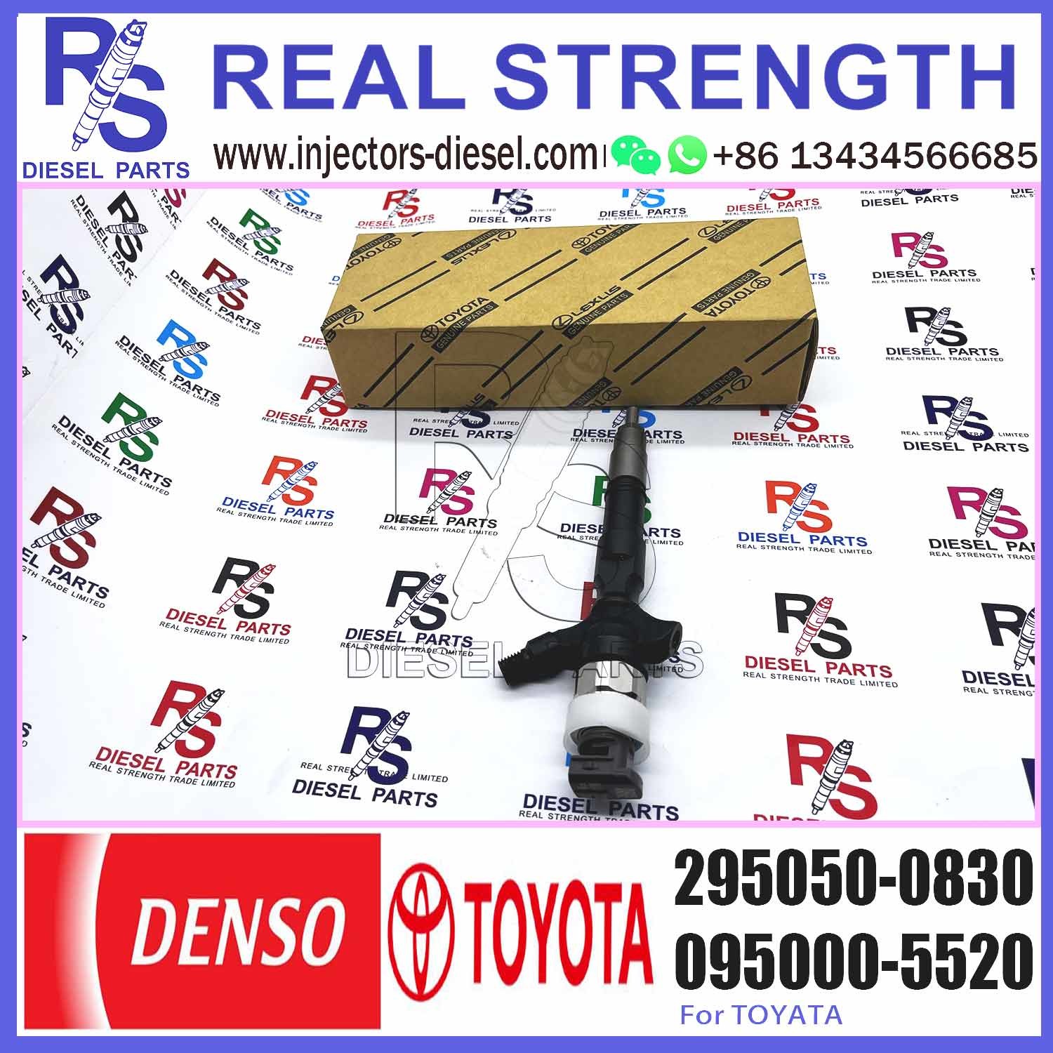New Diesel Fuel Injector 295050-0830 For Toyota Dyna 1KD-FTV 23670-39395 23670-30390