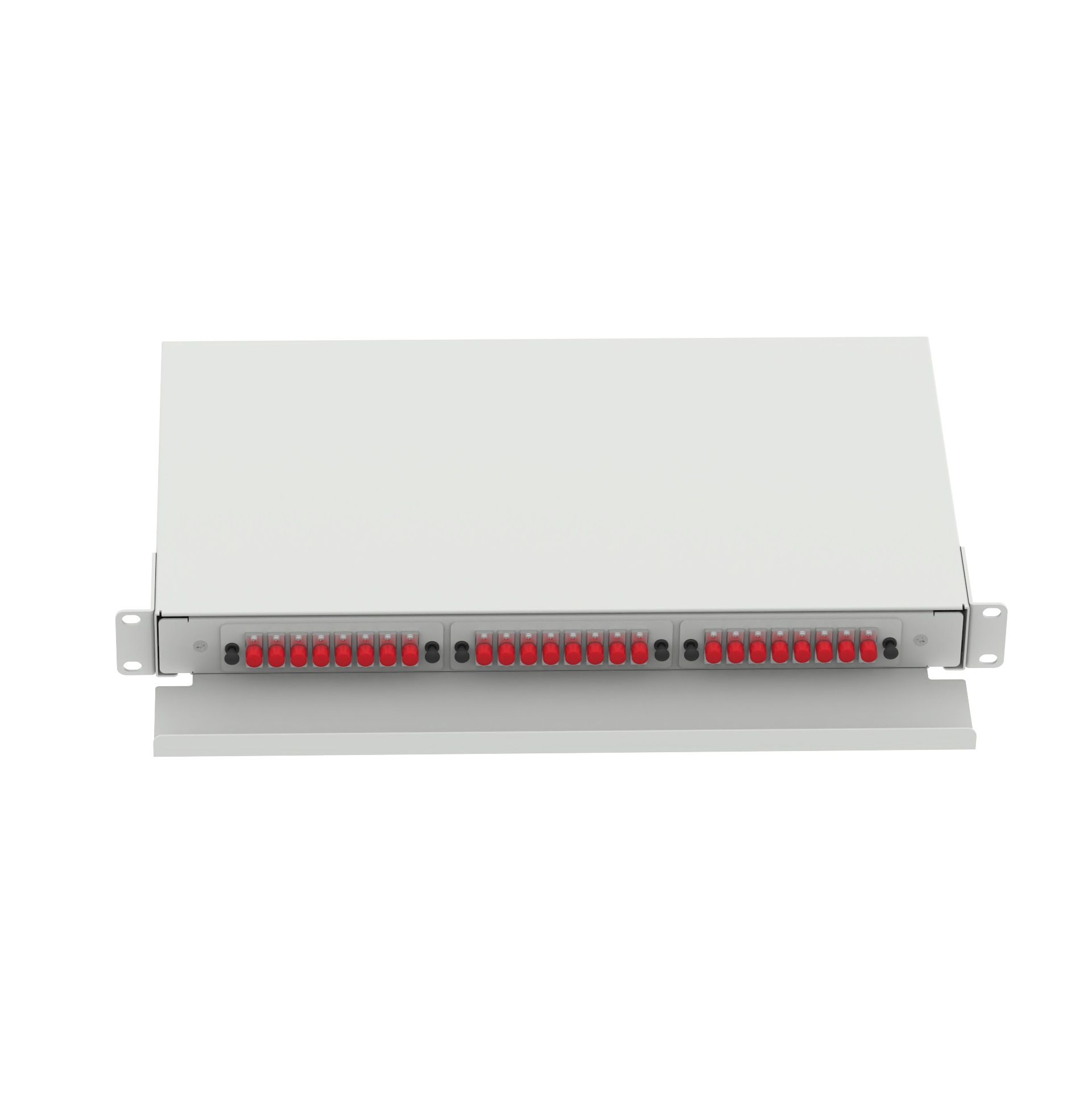 Gray 24 Port FC Type 1U Optic Fiber Distribution Patchpanel for FTTX in Data Center
