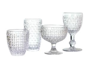 Quality Laser Etching Embossed 165mm Vintage Crystal 7 Ounce Wine Glasses CE Approved wholesale