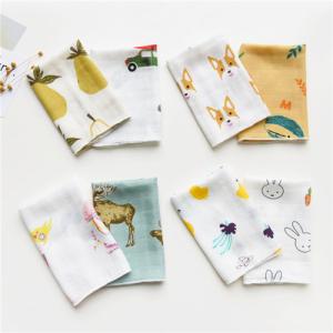 Quality Cute Animal Pattern Baby Muslin Handkerchief Cloth Custom Printing wholesale