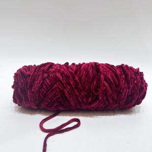 Quality 1/3.5NM 100% Chunky Velvet Dyed Polyester Yarn Crochet For Hand Knitting wholesale