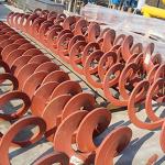 Screw Conveyor Sludge Treatment Sus316L Flight Blade Acid Resistance
