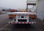 Heavy Duty Tri Axle Dump Truck , 50 Ton Flatbed Semi Truck Trailer For Container