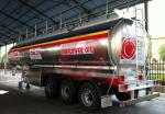 Oil Transport 5000 Gallon Fuel Tank Trailer , 3 Axles Fuel Transfer Tank Trailer
