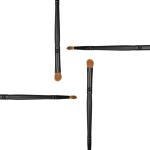 Double Ended Single Eyeshadow Brush Wooden Handle Natural Hair
