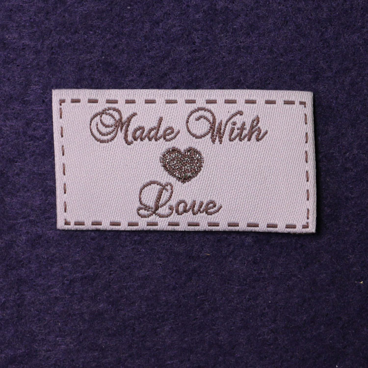 Garment Woven Apparel Personalized Sewing Labels 100% Polyester Fabric