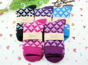 Quality Noble christmas design knitted OEM high quality promotional wool dress socks for women wholesale