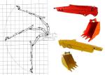 Hydraulic Excavator Long Arm Telescopic Sliding Boom For Cat Hitachi Komatsu