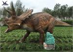 Life Size Farm Animal Models , Full Size Triceratops Dinosaur Lawn Sculpture