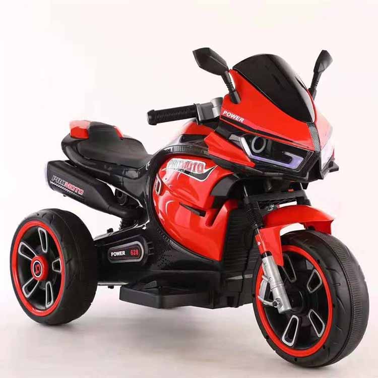 White Children's Electric Motorcycle Tricycle with Colorful Light and 380*2 Motor