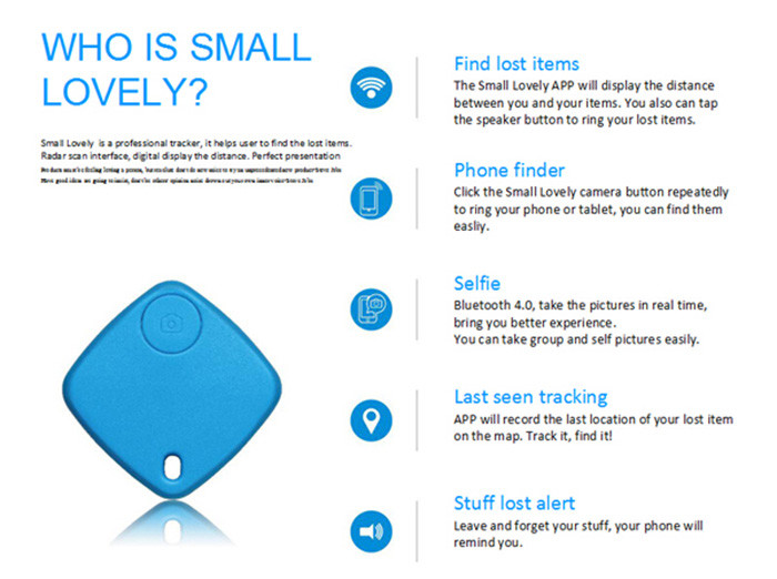 Anti - Lost Alarm Bluetooth Key Finder , Smart Wireless Pet Bluetooth Tracker