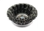 Full Cable Two Rows Twisted 6 Inch Wire Cup Brush / Angle Grinder Wire Wheel