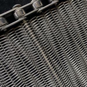Quality Strip Width 10 Mm-20 Mm 304 Metal Conveyor Belt Mesh / Flat Wire Mesh Belt wholesale