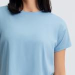 Quick Drying Loose Short Sleeve T Shirt Womens Fitting Yoga Crop Tops