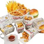 Customized Printed Fast Food Box Food Grade Cardboard Packaging For Fries