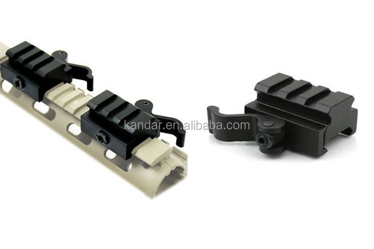 All-metal Riser Mount Adapter for 21mm to 11mm Clamp Bracket in Black Aluminium Alloy
