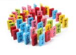 Basswood 120pc Wooden Domino Blocks Set Rally Building Montessori