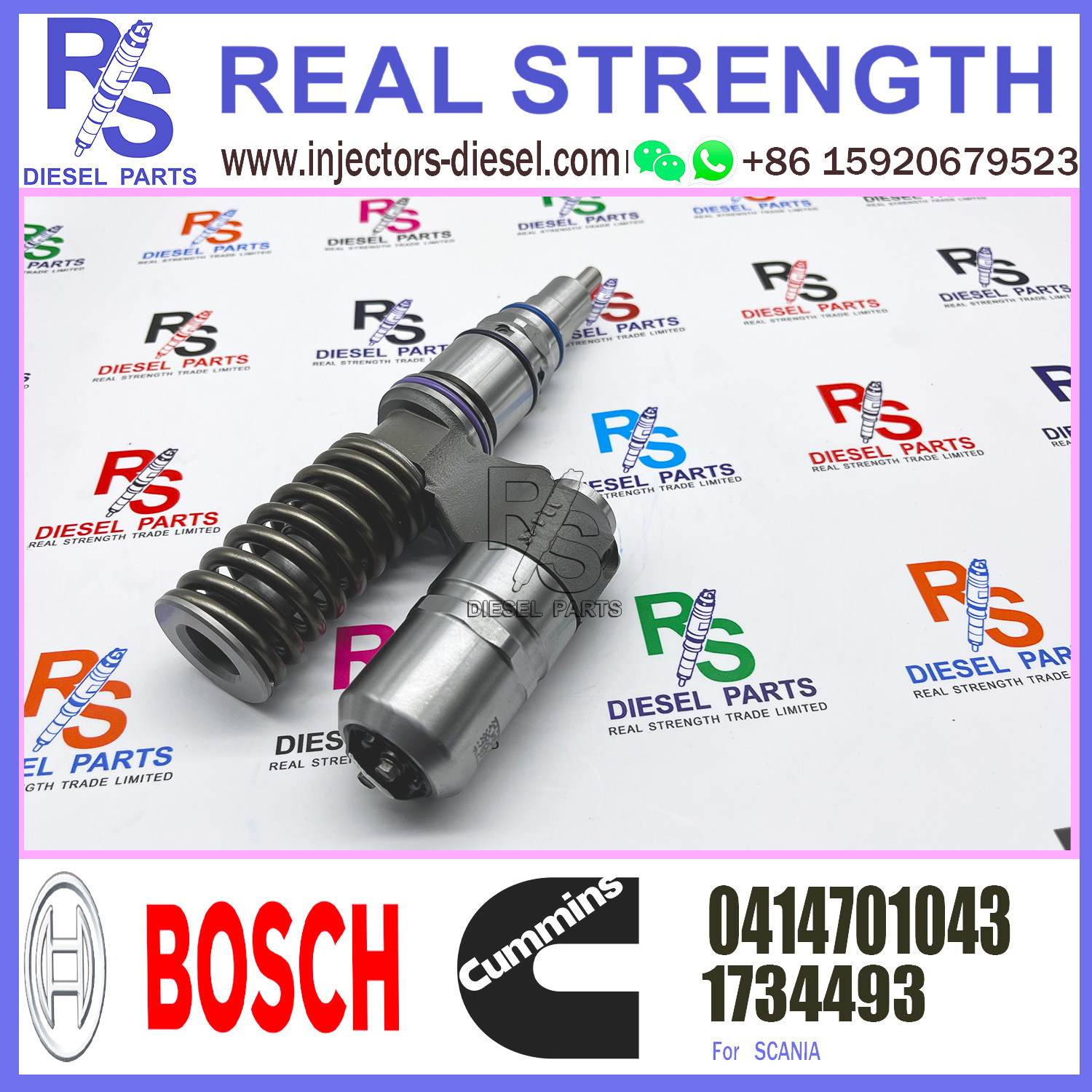 Common Rail Fuel Injector Assembly 0414701026 0414701043 0414701092 1734493 For SCANIA