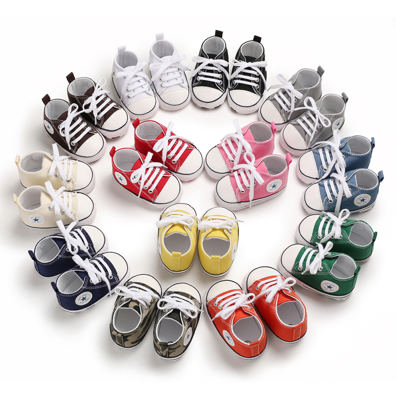 Designer wholesale Canvas shoes first Walker kids boy and girl crib Baby shoes
