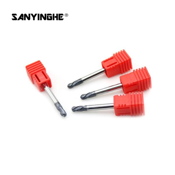 2 4 Flute Solid Carbide End Mills Ball Nose Tungsten Carbide Milling Cutter For