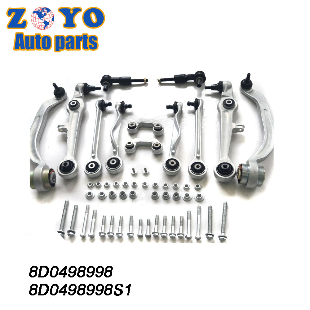Bushing Nature Rubber 8D0498998 Silver Aluminium Suspension Control Arm Kit for VW Passat