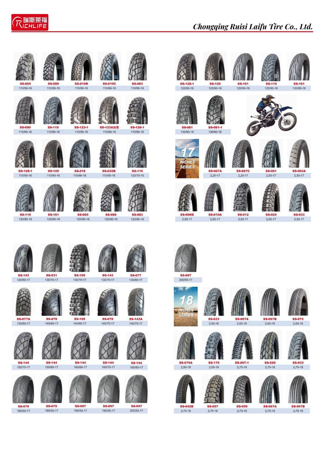 Long Lasting Motorcycle Tire 2.75-18 for Tricycle and Motorcycle Use