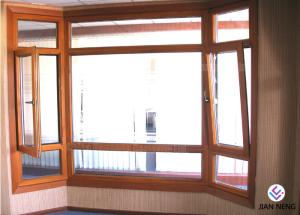 Quality Woodgrain Aluminium Casement Window , Thermal Break Commercial Aluminium Windows wholesale