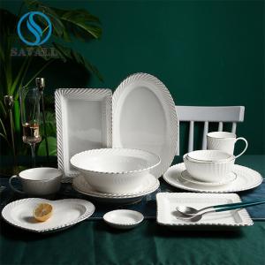 Quality 3D Design Porcelain White Dinnerware Heart Shaped Dishwasher Safe wholesale
