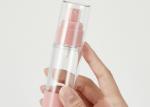 UV Plating 100ML Cosmetic Airless Bottle Transparent With Pink Spray Pump