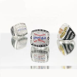 Quality 2021 Tournament Steel Youth Usssa Baseball Championship Rings wholesale