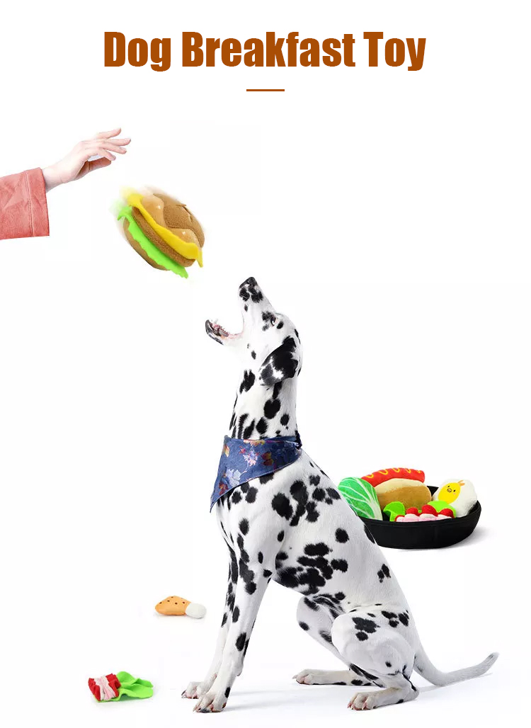 Dog Toy Intelligentwith Teeth Cleaning Plush Interactive Hide and Seek Breakfast