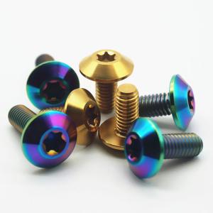 Quality Custom Colorful Umbrella Head Torx Drive Titanium Alloy Motorcycle Screw with Sample wholesale