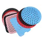 Custom Reusable Silicone Kitchenware Set , Air Fryer Silicone Pad Round Square