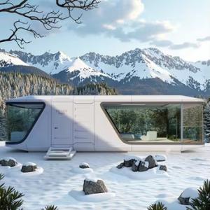 Quality Luxury Mobile Space Container House Capsule House Prefabricated Space Cabin With Balcony wholesale