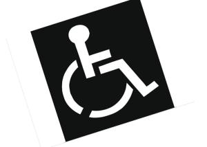 Quality Wheelchair Handicap Symbol Sign Writing Stencils Beautiful Design AZO - Free wholesale