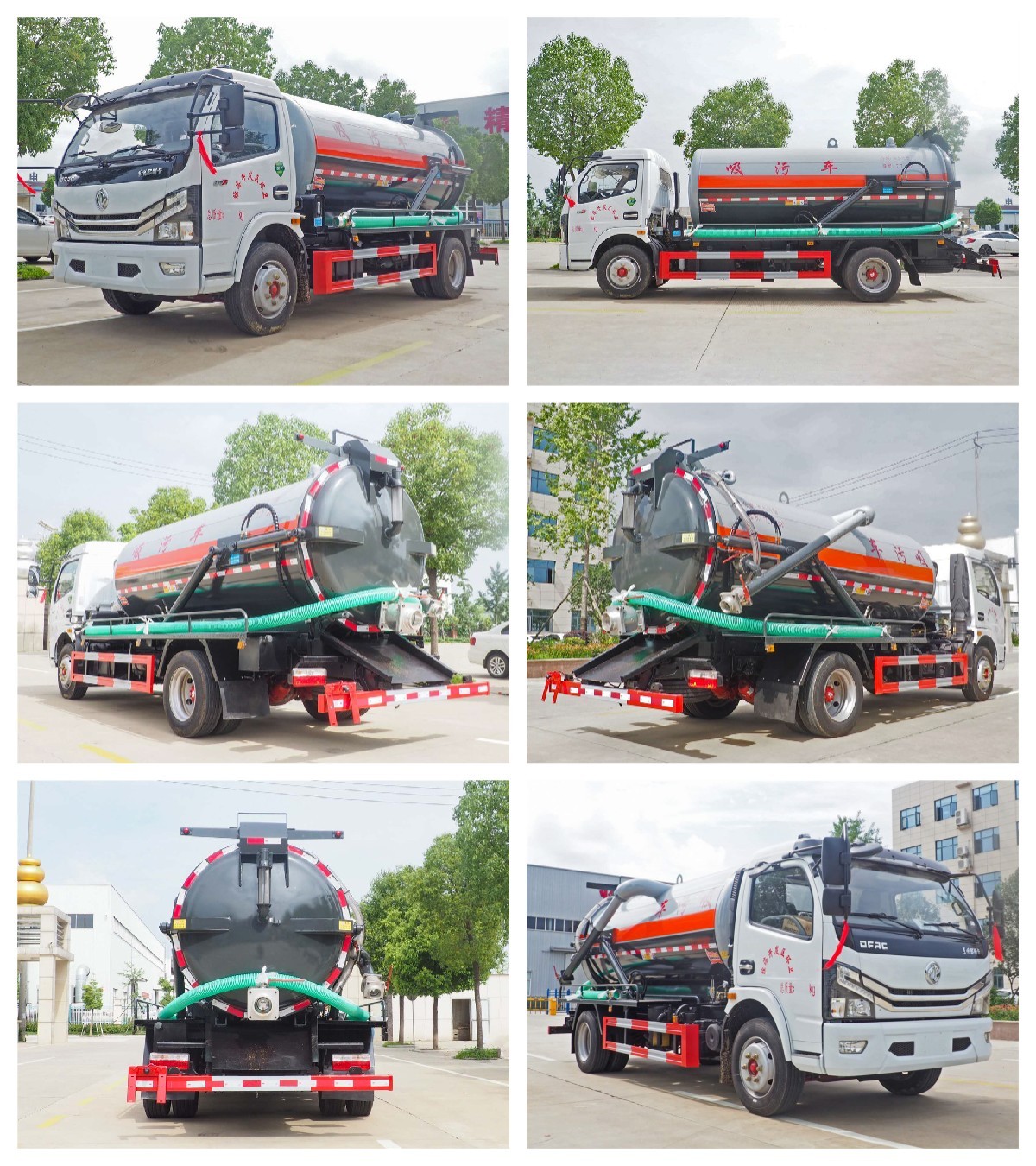 4x2 Chinese Dongfeng 6000 Liters Sewage Suction Truck